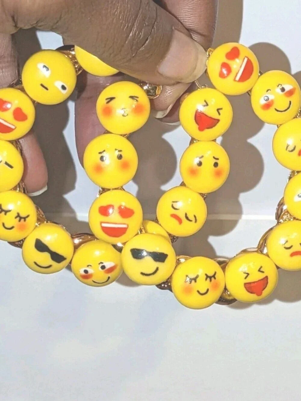 The Emoji Queen-Hand Crafted Colorful Large Hoop Earrings